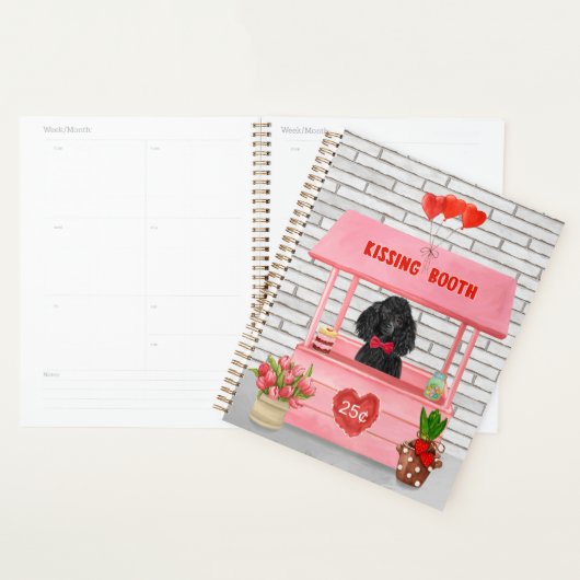 poodle Dog Valentijnsdag Kissing Booth Planner (Display)