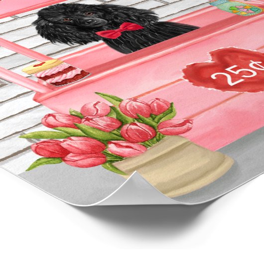 poodle Dog Valentijnsdag Kissing Booth Poster (Hoek)