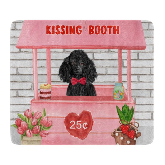 poodle Dog Valentijnsdag Kissing Booth Snijplank (Voorkant)