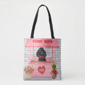 poodle Dog Valentijnsdag Kissing Booth Tote Bag (Voorkant)