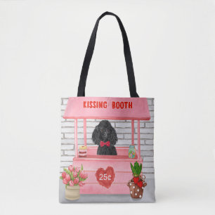 poodle Dog Valentijnsdag Kissing Booth Tote Bag