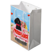 Poodle Dog Valentijnsdag Truck Hearts Medium Cadeauzakje (Voorkant Gekanteld)