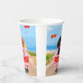 Poodle Dog Valentijnsdag Truck Hearts Papieren Bekers (Links)