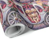 Poodle Dog Valentine's Day  Cadeaupapier (Rol Hoek)