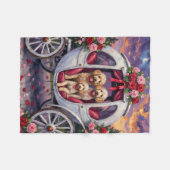 Poodle Dog Valentine's Day  Fleece Deken (Voorkant (Horizontaal))