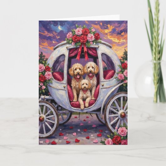 Poodle Dog Valentine's Day  Kaart (Voorkant)