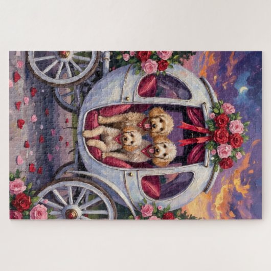 Poodle Dog Valentine's Day  Legpuzzel (Horizontaal)