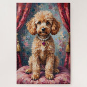 Poodle Dog Valentine's Day Ruby Heart Elegance Legpuzzel (Verticaal)