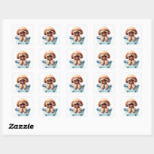 Poodle Dog Vierkante Sticker (Vel)