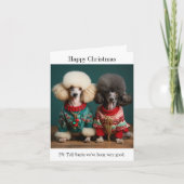 Poodle Dogs Christmas Kaart (Voorkant)