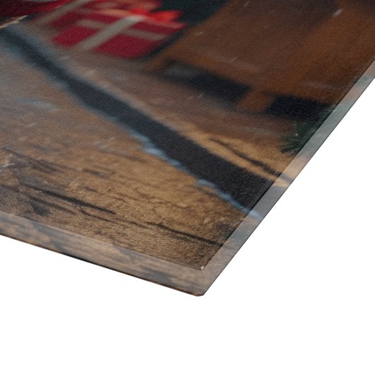 Poodle Dogs Christmas Snow Holiday  Snijplank (Hoek)