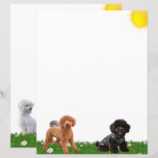 Poodle en Egel Briefpapier