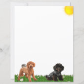 Poodle en Egel Briefpapier (Voorkant)