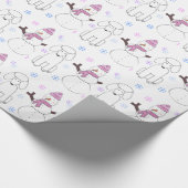 Poodle en Snowman Cadeaupapier (Hoek)