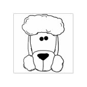 poodle face art stamp rubberstempel (Afrduk)