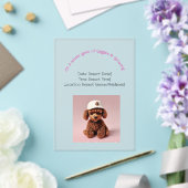 Poodle Feest Pup Acryl Uitnodigingen (Insitu (Huwelijk))