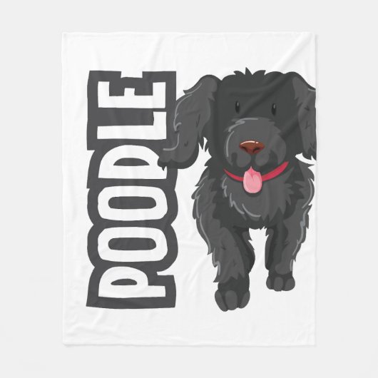 Poodle Fleece Deken (Voorkant)