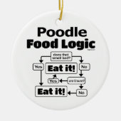 Poodle Food Logic Keramisch Ornament (Voorkant)