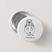 Poodle @frenchtoastly ronde button 3,2 cm (Voorkant /achterkant)