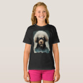 Poodle gedraaid als superheld Dog T-shirt (Voorkant volledig)