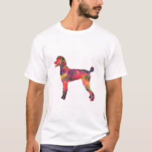 Poodle Geo Silhouette Multi T-shirt