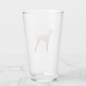 Poodle Geo Silhouette Pastel Glas (Achterkant)