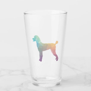 Poodle Geo Silhouette Pastel Glas