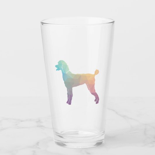 Poodle Geo Silhouette Pastel Glas (Voorkant)