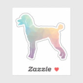 Poodle Geo Silhouette Pastel Sticker (Vel)