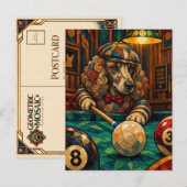 Poodle, geometrisch mozaïek briefkaart (Voorkant / Achterkant)