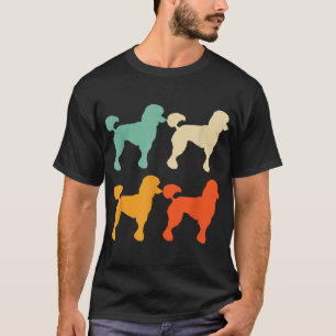 Poodle Gift voor Hondenliefhebber Retro Poodle Po T-shirt