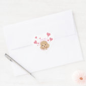 Poodle Gift Wrap Sticker • Valentine I Woof You! (Envelop)