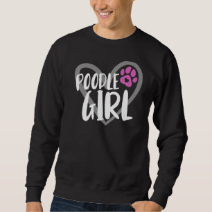 Poodle Girl Paw Heart Trui