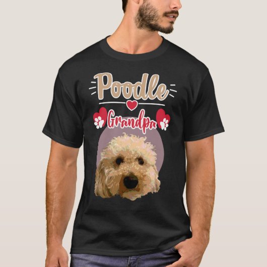 Poodle Grandpa T-shirt (Voorkant)