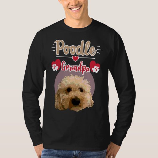 Poodle Grandpa T-shirt (Voorkant)
