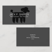 Poodle Graphic - Zwart op Grijs Visitekaartje (Voorkant / Achterkant)