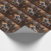 Poodle Halloween Griezelen Cadeaupapier (Hoek)
