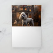 Poodle Halloween Griezelen Kaart (Binnen)