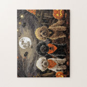 Poodle Halloween Griezelen Legpuzzel (Verticaal)