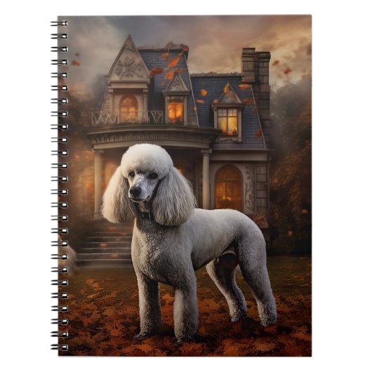 Poodle Halloween Griezelen Notitieboek (Voorkant)