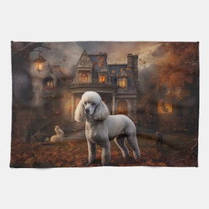 Poodle Halloween Griezelen Theedoek