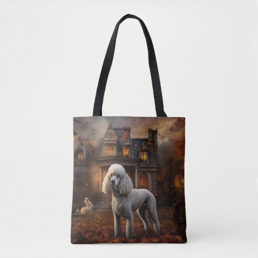 Poodle Halloween Griezelen Tote Bag (Voorkant)