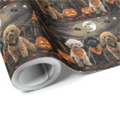 Poodle Halloween Griezelig Cadeaupapier (Rol Hoek)