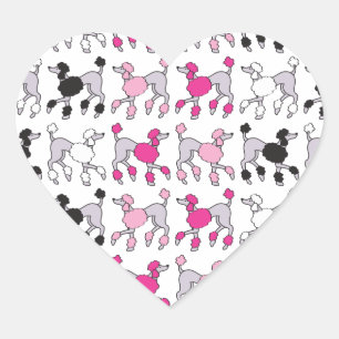 POODLE HART STICKER