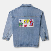 Poodle heart  denim jacket (Achterkant)