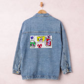 Poodle heart  denim jacket (Hangar)