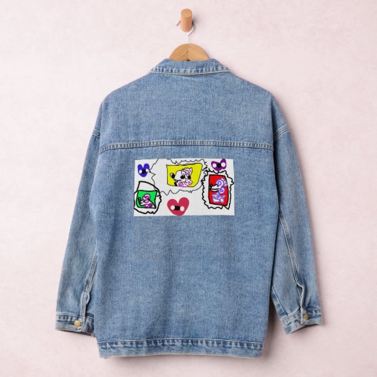 Poodle heart  denim jacket (Hangar)