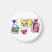 Poodle heart  magneet (Voorkant)