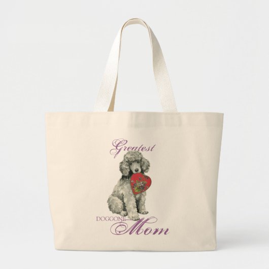 Poodle Heart Mam Grote Tote Bag (Voorkant)