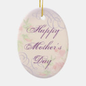 Poodle Heart Mam Keramisch Ornament (Achterkant)